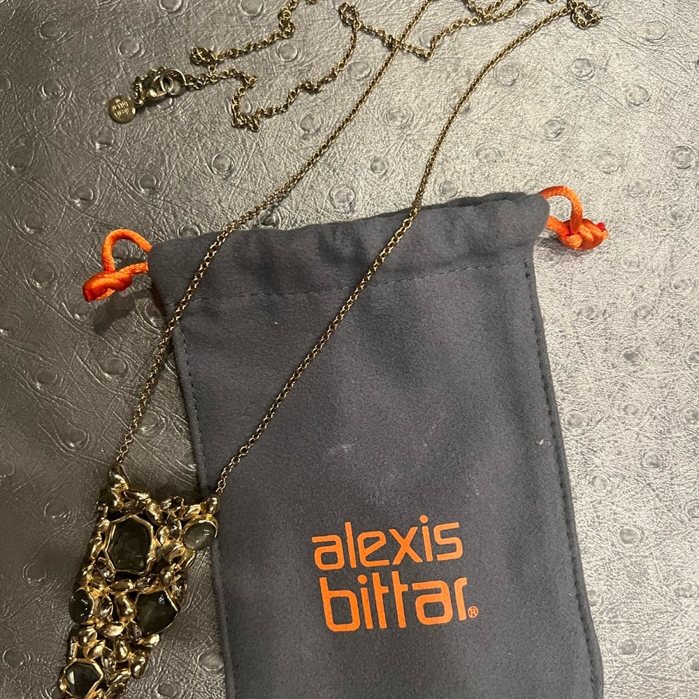 Authentic Alexis Bittar smoky quartz necklace